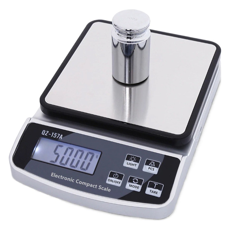 High-precision dry electric dual-purpose kitchen scale portable stainless steel electronic scale household small electronic scale waterproof anti-rust