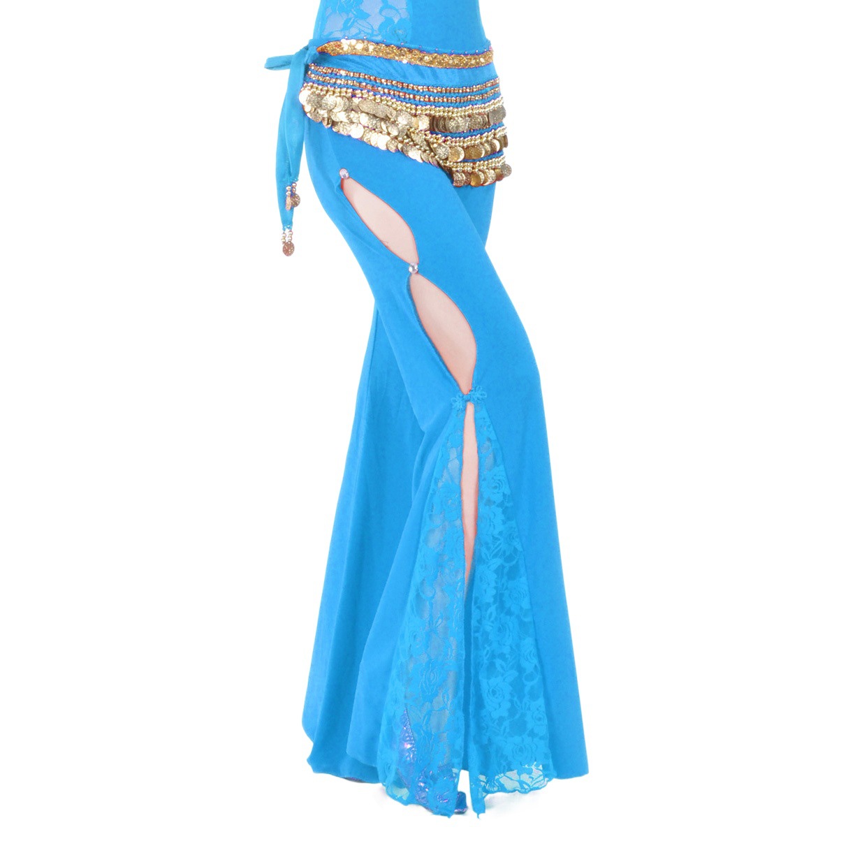 Dancer Side Split Lace Pants Belly Dance Pants Belly Dance Practice Clothes Pants Practice Pants Lace Lace