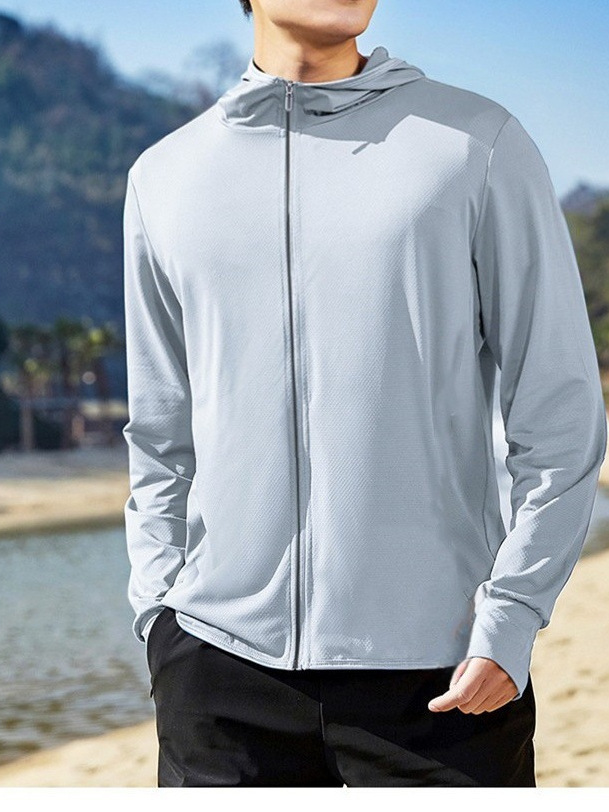 Picture of Ultra-Thin Ice Silk Sun Protection Clothing for Men and Women, Men's Summer Anti-Uv Breathable Jacket, Outdoor Fishing Sun Protection Clothing