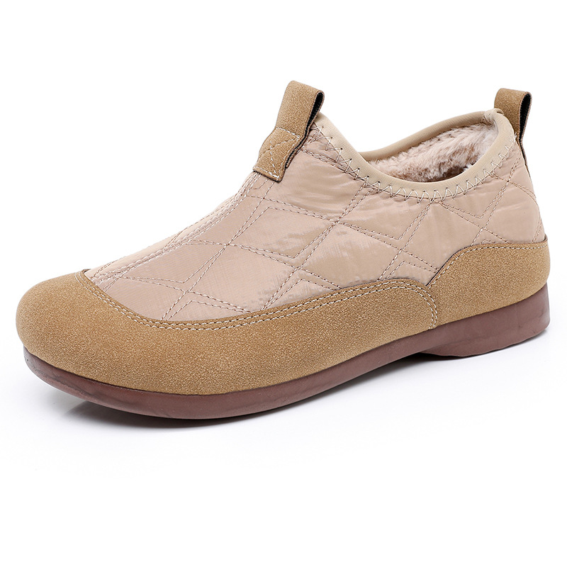 Picture of New Old Beijing Winter Women's Soft Sole Peas Cotton Shoes Slip-on fleece-lined Warm Shoes Casual Comfortable Lazy Cotton Shoes