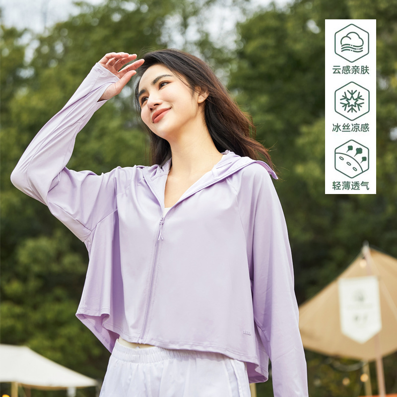 Yunduo Original Yarn Sun Protection Clothing Women's Summer Vinyl Brim Upf50 Anti-Uv Cool Sun Protection Clothing Outdoor Leisure