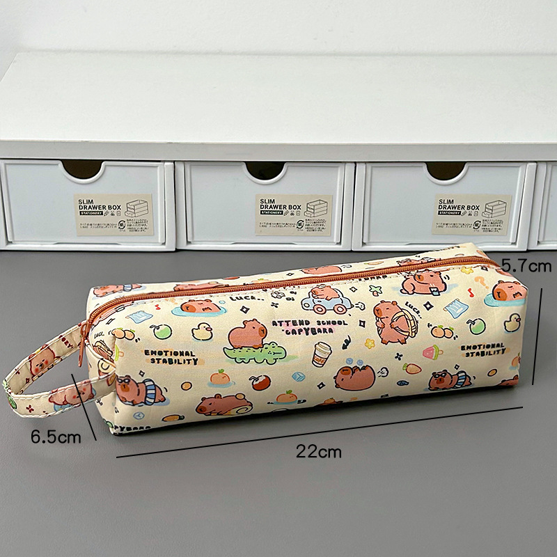 Picture of Kapibala Pencil Case Cute Capybara Stationery Bag Student Pencil Case Cross-border Cartoon Large Capacity Stationery Storage Bag