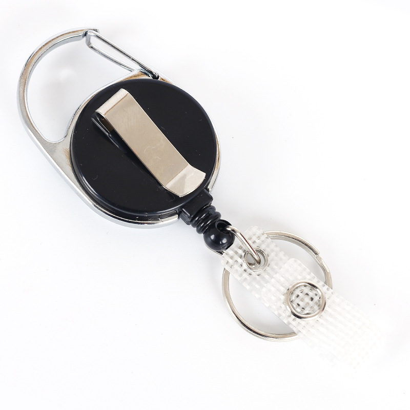 Picture of Retractable Full Plane Printing Easy Pull Buckle Metal Back Clip Plastic Frosted Telescopic Buckle Card Cover Anti-loss Buckle Easy to Pull
