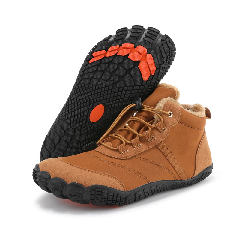 Snow boots men's winter new cross-border outdoor camping mountaineering fleece-lined thickened wear-resistant fleece-lined warm cotton shoes