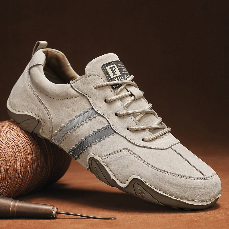 Cross-Border Amazon Popular Men's Shoes Summer Breathable Hand-Stitched Outdoor Sports and Casual Shoes Men's Flat Loafers