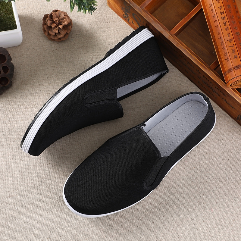 Wholesale old Beijing cloth shoes men's new face towel work shoes tendon bottom black cloth shoes old eight road slip-on cloth shoes
