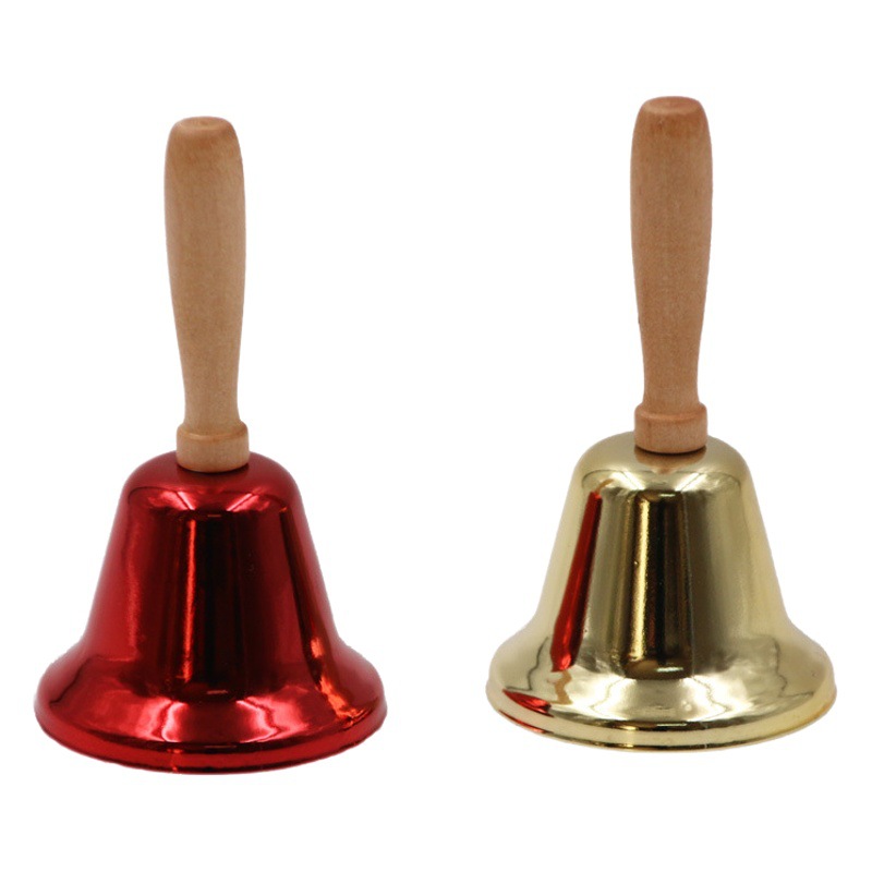 Christmas decorations 6.5cm caliber multi-color Santa Claus metal iron bell Santa Claus hand bell