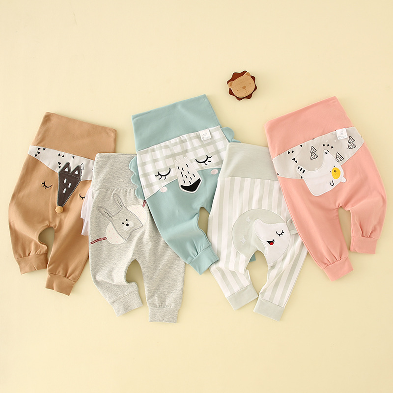 Picture of Children's High-Waisted Pp Pants 2025 Autumn New Korean Style for 0-3 Year Old Boys and Girls, Baby Tummy-Protecting Long Pants, Girls' Pants