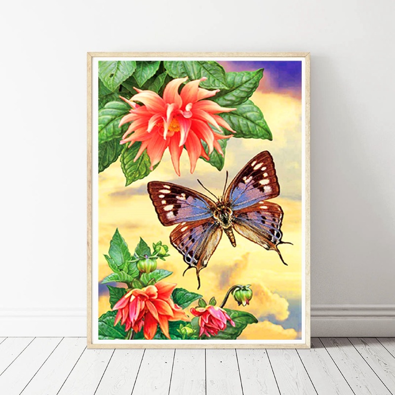Picture of 5D Diamond painting full diamond landscape diamond embroidery diy round diamond cross stitch diy stick Diamond painting living room bedroom decorative painting