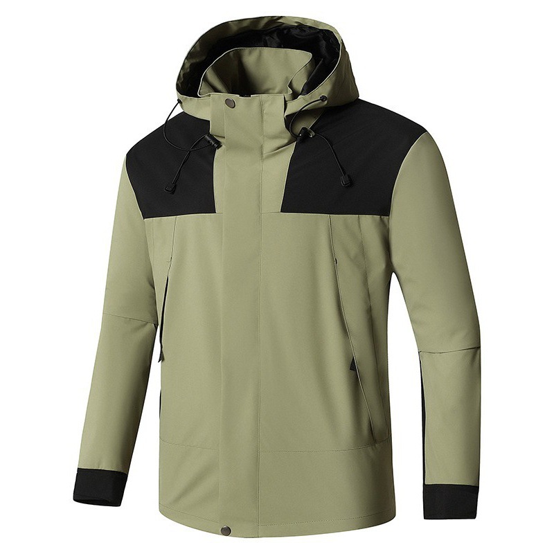 Picture of Men's Jacket Autumn Outdoor Waterproof American-Style Windbreaker Plus Size Casual Coat with Logo Workwear