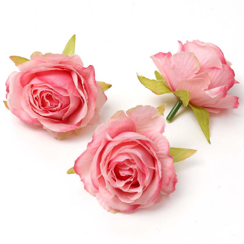 Picture of Pink simulation flower wedding shooting props handmade DIY hair accessories decoration Amazon flower box material