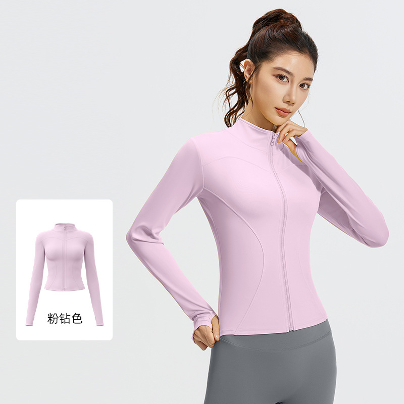 Picture of Juyitang's New Nude Yoga Jacket Slimming Breathable Running Fitness Sports Jacket for Women