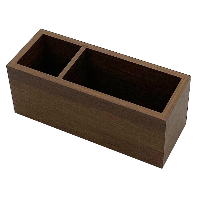 Picture of in stock wholesale black walnut pattern wooden multifunctional pen holder storage box wooden pen holder storage finishing box desktop