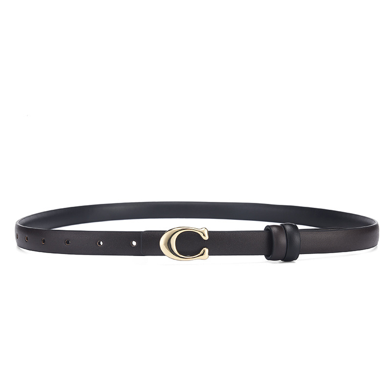 Picture of Belt Women's Double-sided Fashionable C- button Simple Jeans All-match Thin Belt Women's Korean-style Trendy Young Men's Trousers