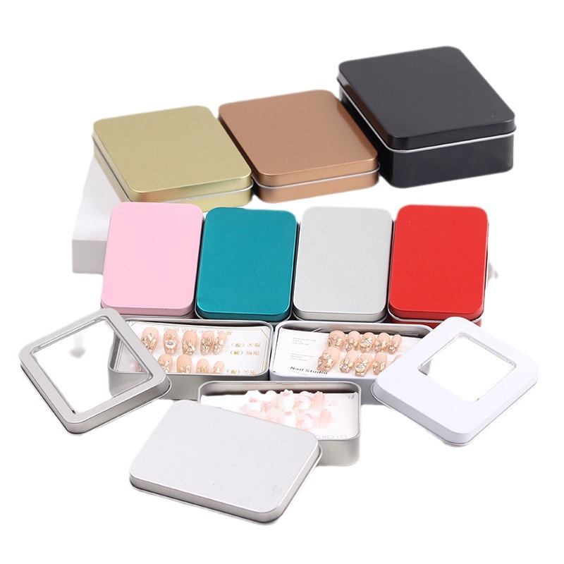 Picture of Square Tinplate Box Bracket Wearing a U Disk Tin Box Packagi