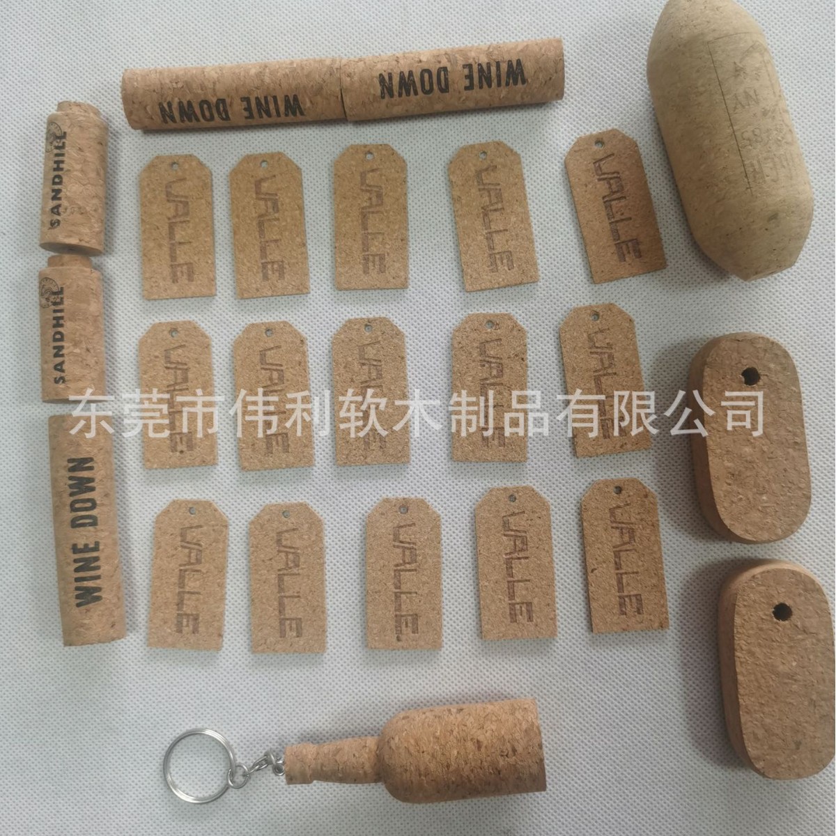 Cork pendant, tag clothes cork key chain pendant Cork pendant Cork pendant
