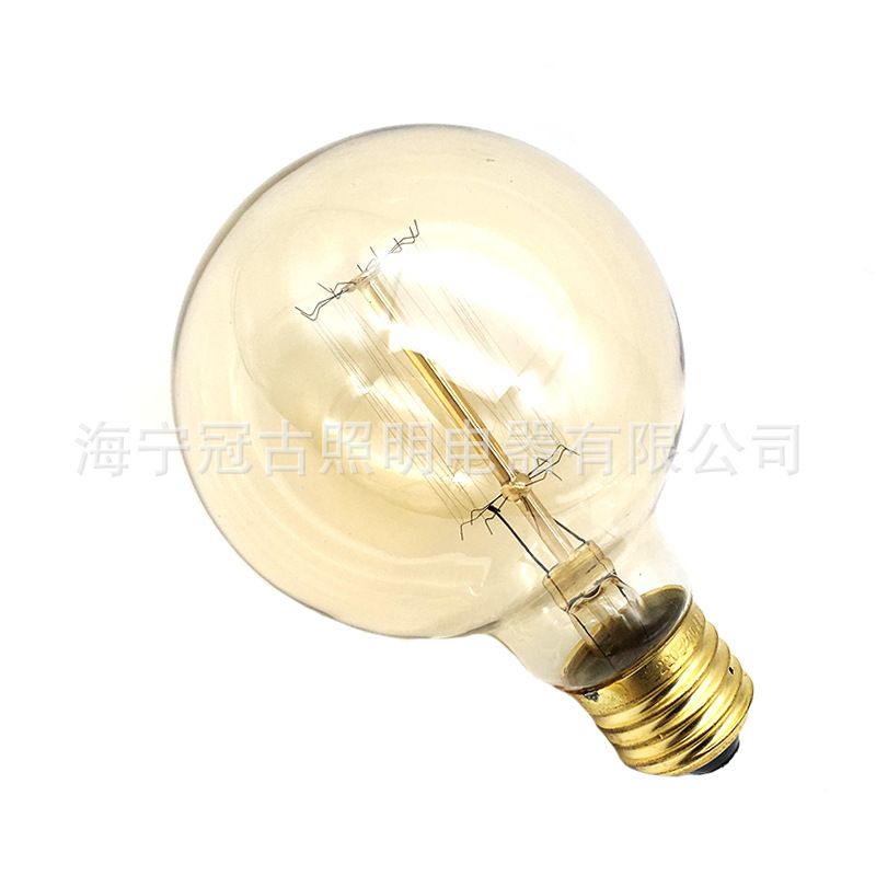 Picture of G80 Edison bulb vintage tungsten bulb squirrel cage antique lamp silk bulb 40W