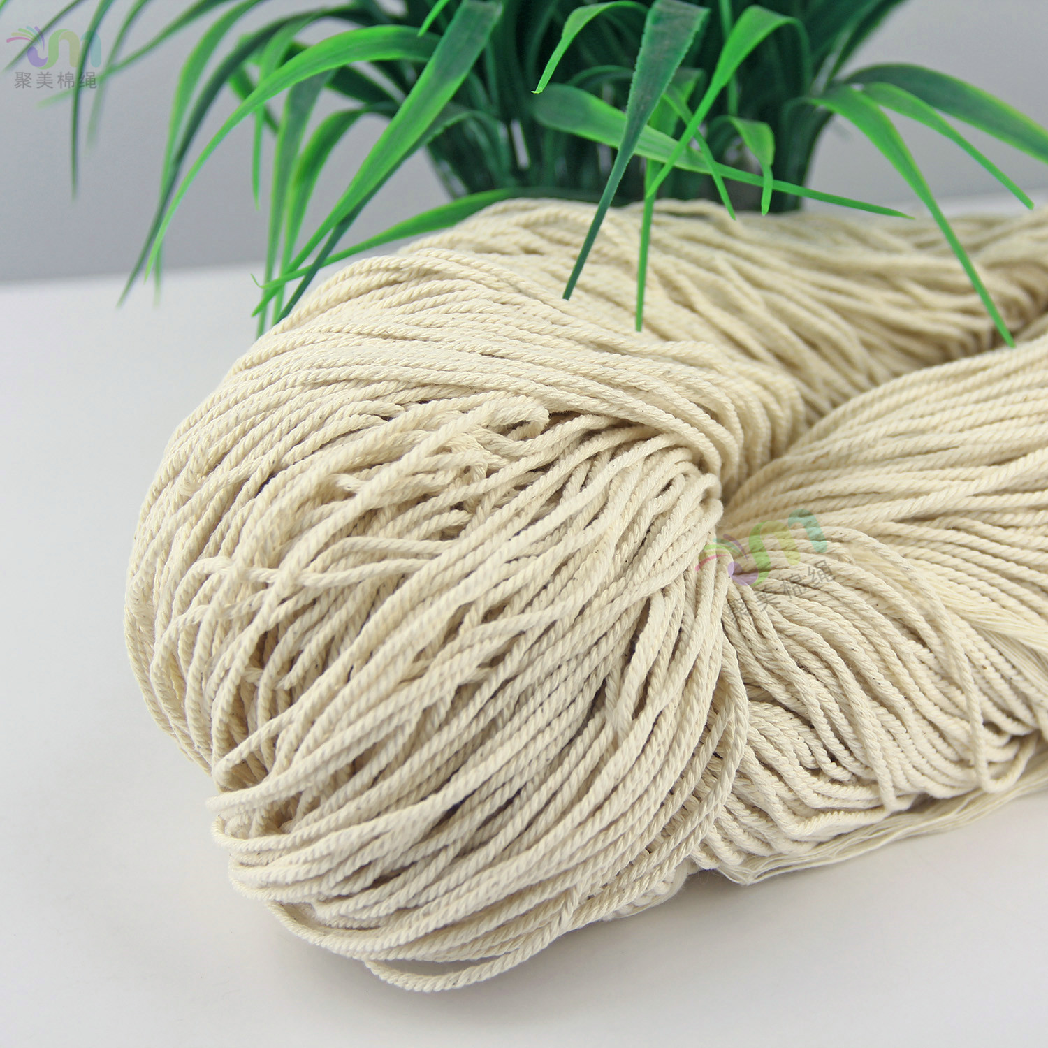 10# [10 cotton rope] this white cotton rope three strands of candle wick cotton rope