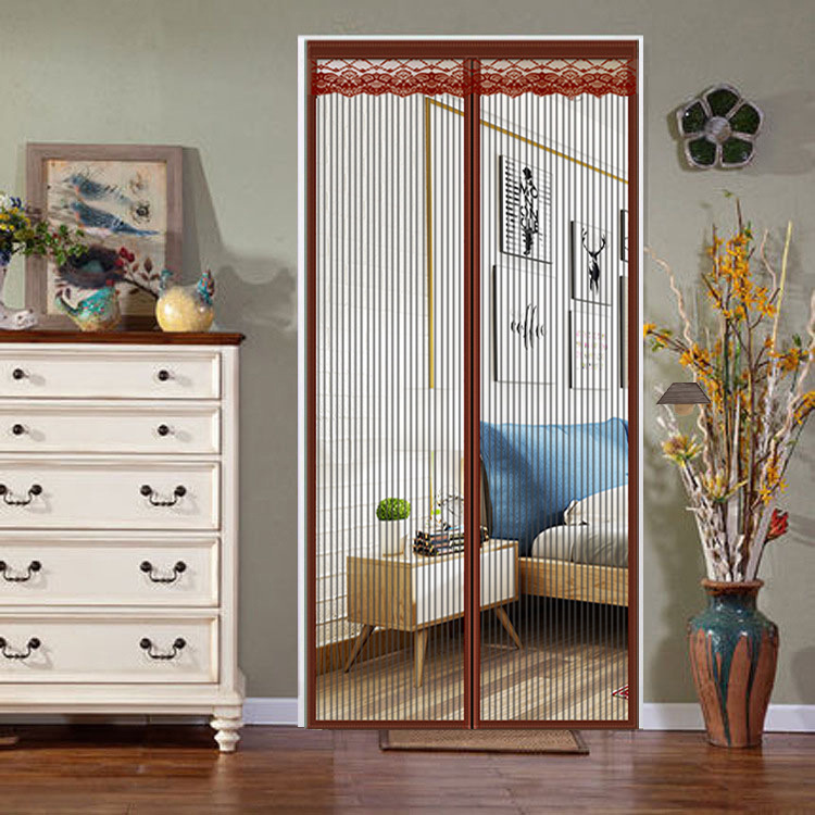 Picture of Magic rubber door curtain wear-free screen door increase size Korean screen door magnetic soft screen door summer hot sale three