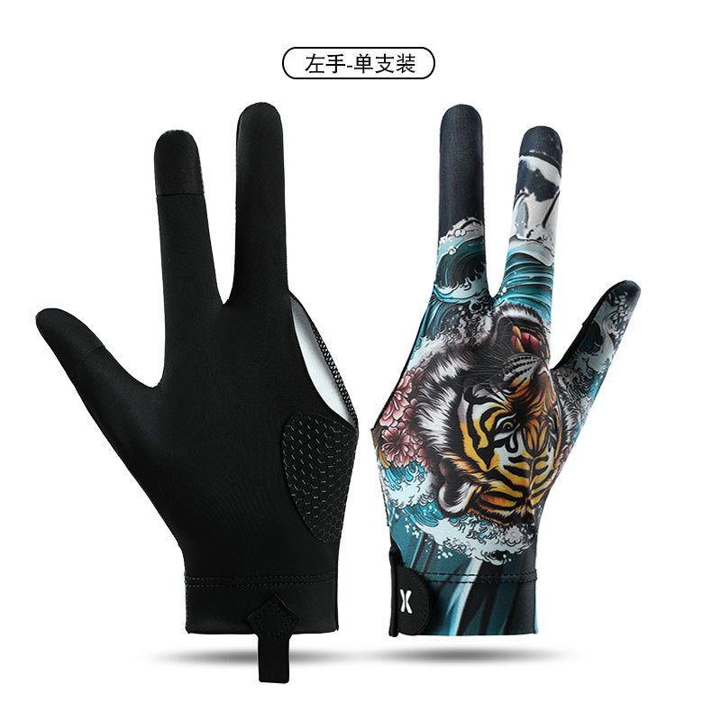 Picture of Billiards Gloves with Three Fingers Leaking for Left and Right Hands, Single Smooth Elastic Ice Silk Breathable Non-Slip Thin Billiards Gloves for Men and Women