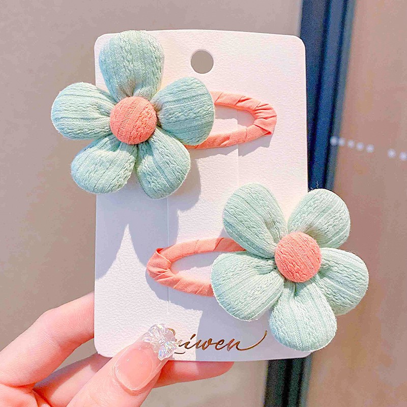 Picture of New Flower hairpin fresh baby hairpin headdress flower children's hair accessories do not hurt hair BB clip girl bangs clip headdress