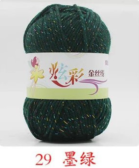 Picture of Acrylic plus color silk thread three color wool bright silk acrylic thread handmade DIY line cross-border foreign trade supply manufacturers wholesale