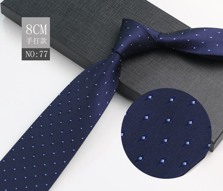 Picture of Men's Tie Business Shirt Stripesd Security Professional Formal Wear Wholesale Plus Logo Manufacturer 8cm Hand-Made