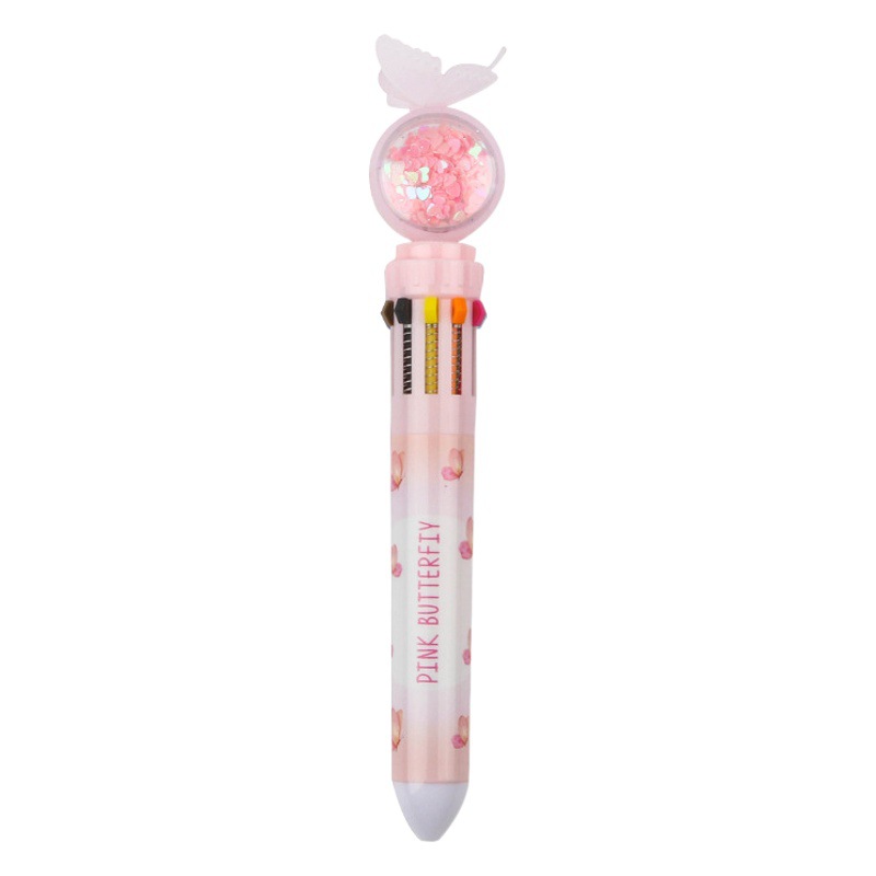 Carto Rabbit 10 Color Ballpoint Pen Creative Cute Press Hand Account Pen Student Multifunctional Examination Office Signature Pen