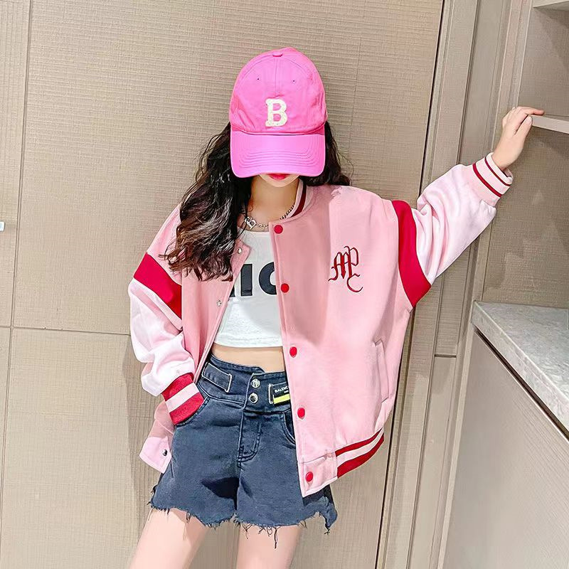 Girls' autumn jacket 2022 new Korean style children's fashionable spring and autumn baseball uniform fashionable jacket for middle and big children