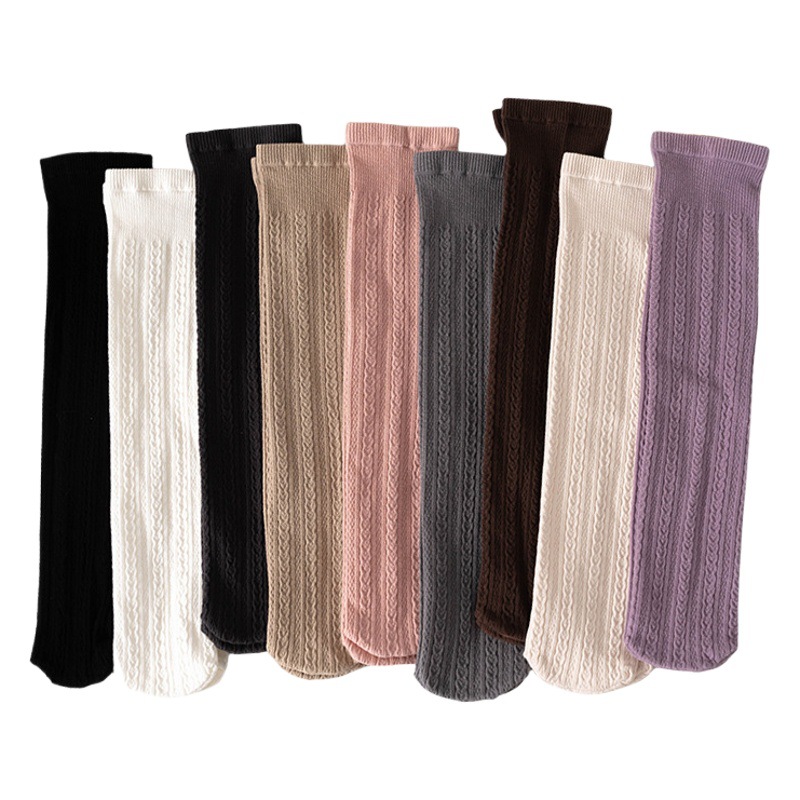 Children's stockings spring and autumn combed cotton stockings Brown over the knee girl baby high stockings factory wholesale