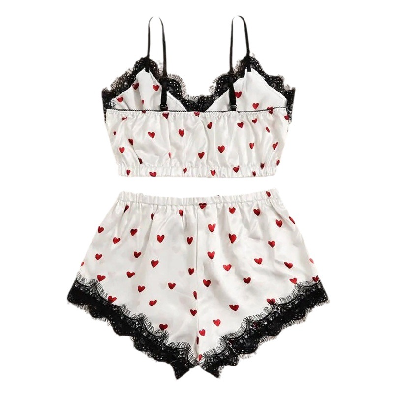 2024 European and American Export Hot Style Sexy Satin Suspender Lace Bra Set Cute Sexy Lingerie for Girls