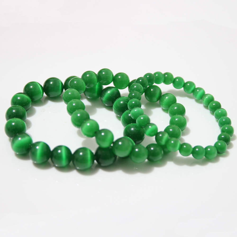 Picture of Zhou Lianfa 32 Color Amazon Crystal Agate Tiger Eye Bracelet Fashion Simple Single Circle Round Bead Cross-border Bracelet Batch