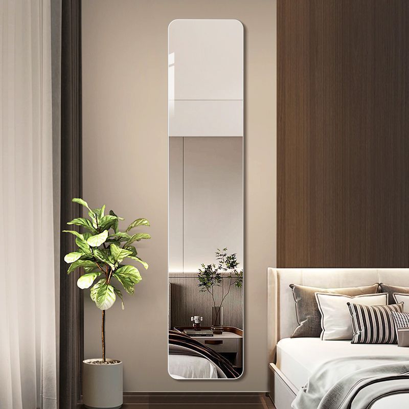Picture of Wall-mounted household wall-mounted mirror fitting mirror small apartment ultra-narrow non-perforated full-length mirror explosion-proof extremely narrow dressing mirror