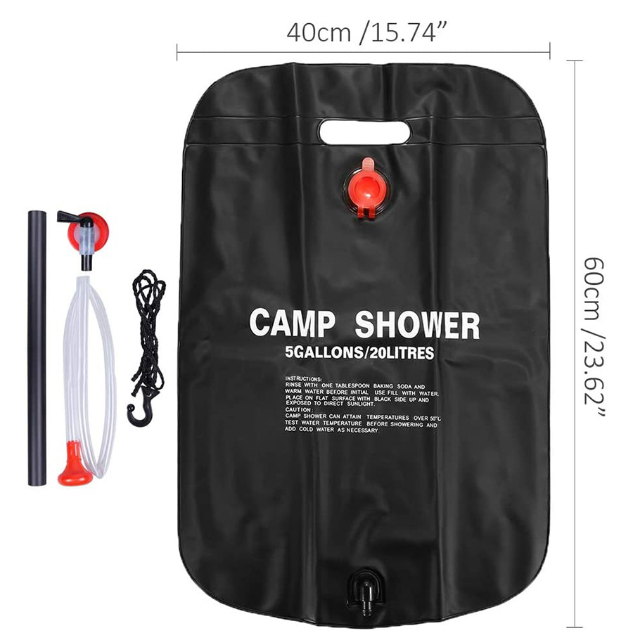 Picture of Outdoor camping shower bag bath bag solar shower water bag shower convenient foldable water storage bag 40L