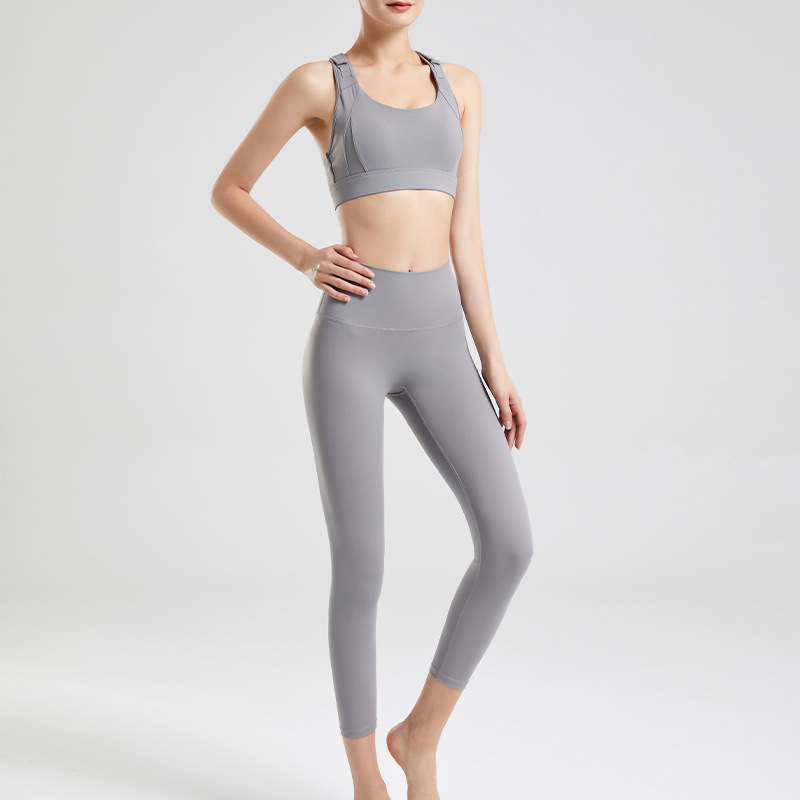Picture of Large size high-intensity yoga suit women's fitness suit top sports vest running fitness Pilates suit