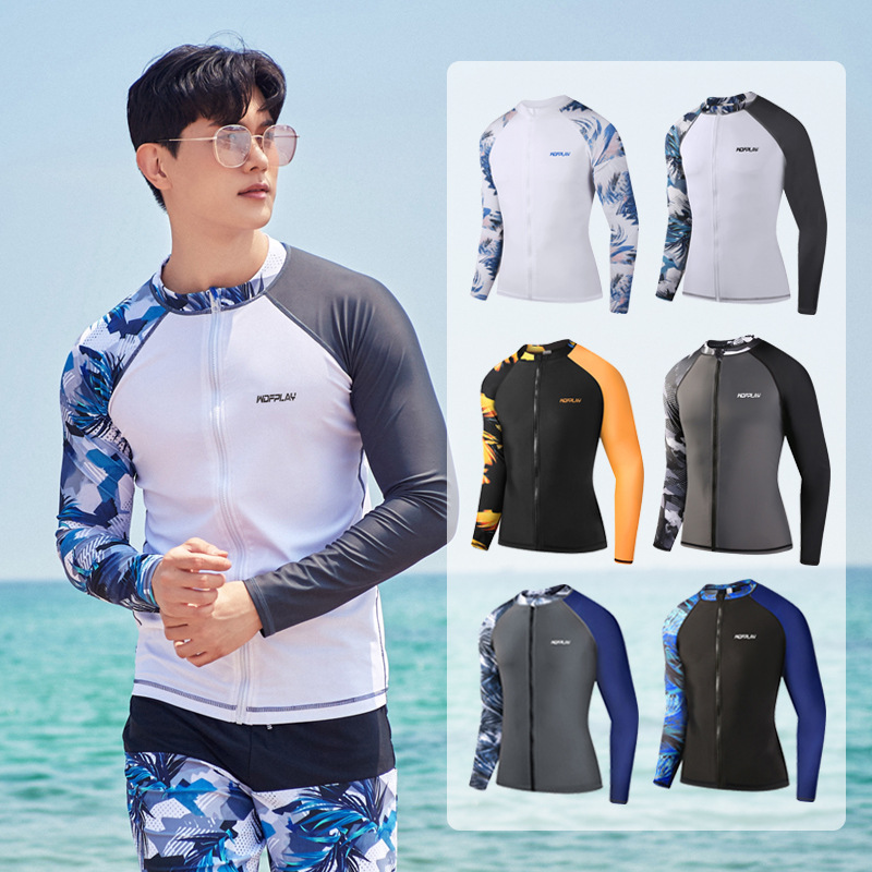 Diving suit men's surfing suit split quick-drying sunscreen jellyfish suit long-sleeved trousers slim swimsuit zipper suit