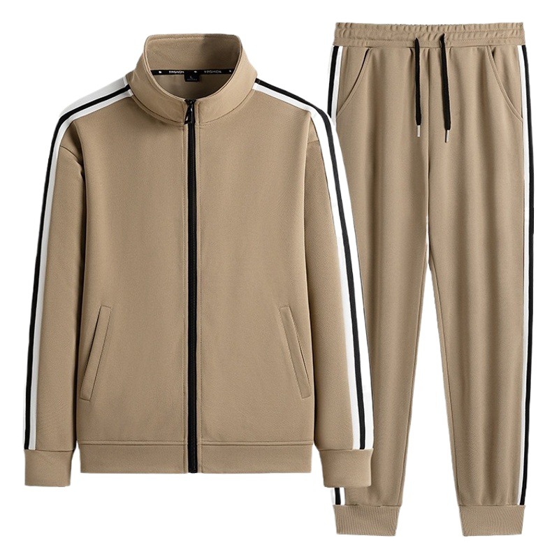 2025 Spring and Autumn Men's Sports and Leisure Suit Back-To-School Season Middle School School Uniform Two-Piece Set