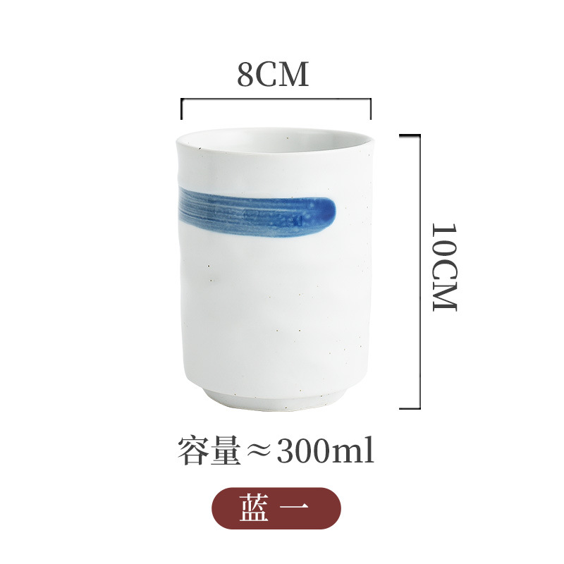 Picture of Japanese Style Creative Ceramic Vintage Tea Cup Sushi Cup Stoneware Straight Body Cup Stoneware Water Cup for Household Restaurant