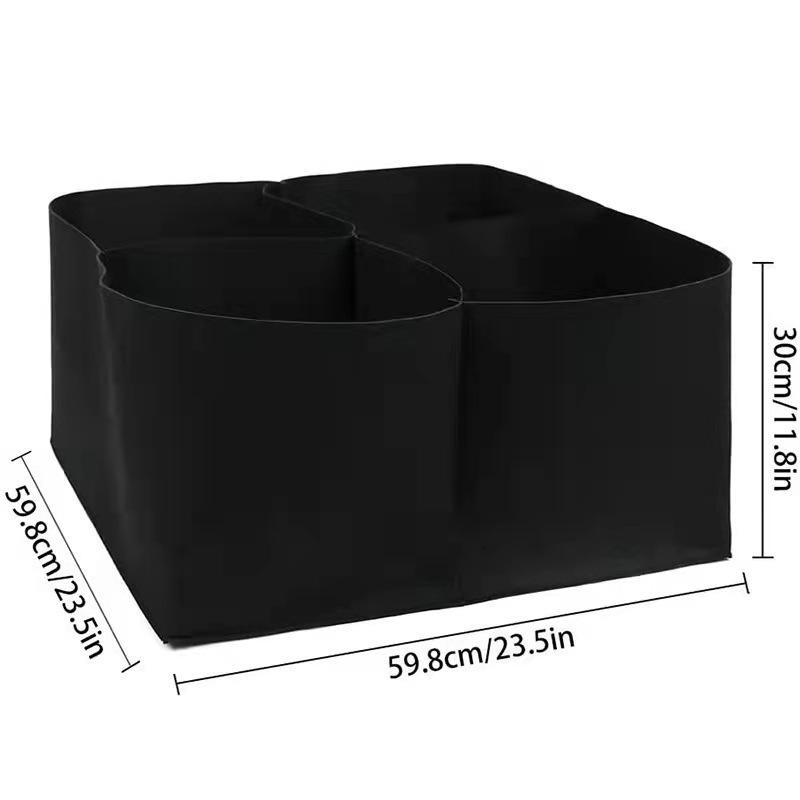 Picture of Cross-Border Manufacturer Felt Multi-Compartment Planting Bags, Four-Compartment and Eight-Compartment Planting Bags, Felt Eight-Compartment Planting Buckets, Nursery Beds
