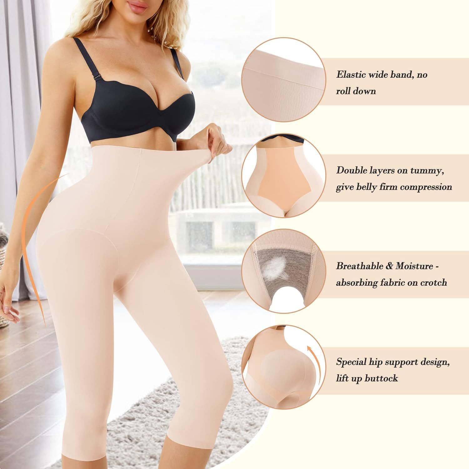 Cross-border Hot Hot High-end Skinny Pants 7-point Pants High Waist Waist and Abdominal Skinny Legs Hip-lifting Sports Fitness Skinny Pants