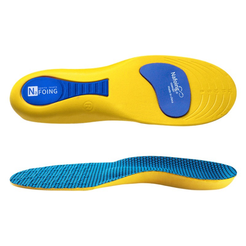 Sports Insole Men's Summer Sweat Absorbing Breathable Basketball Shock Absorption Special Arch Support Not Tired Foot Running Insole