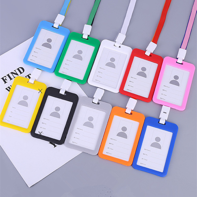 Picture of Card Holder Work Badge Double-Sided Badge Lanyard Exhibition Badge Work Badge Bus Access Control Factory Badge Employee Tag