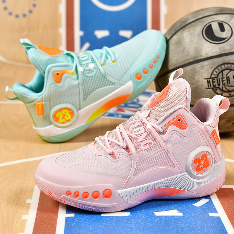 Cross-border basketball shoes men's high-top breathable casual junior high school sports boys and girls teenagers primary and secondary school running shoes
