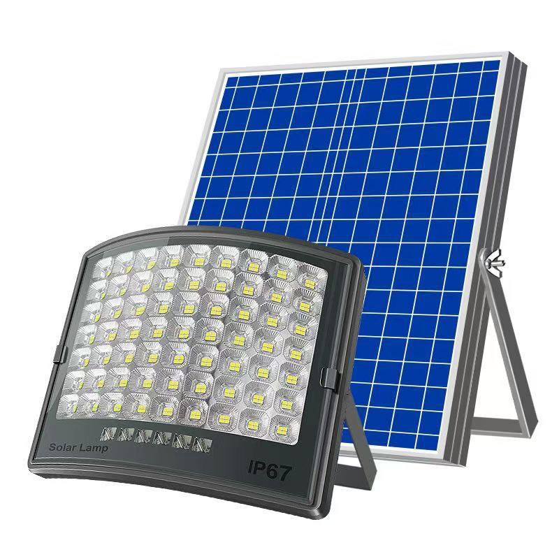 Picture of Curved aluminum shell solar led flood light, waterproof flood light, outdoor court rural courtyard flood light