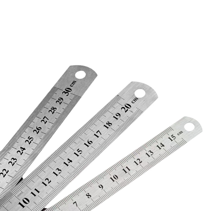 15cm Steel Ruler Iron Ruler Double-Sided Ruler Stainless Steel Ruler Steel Plate Ruler Widened and Thickeneded Carved Steel Ruler Meter Ruler