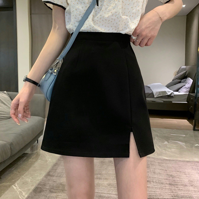 Black Professional A-Line Skirt for Women, Autumn 2024 New Work Skirt, Fashionable and Elegant Short Pencil Skirt