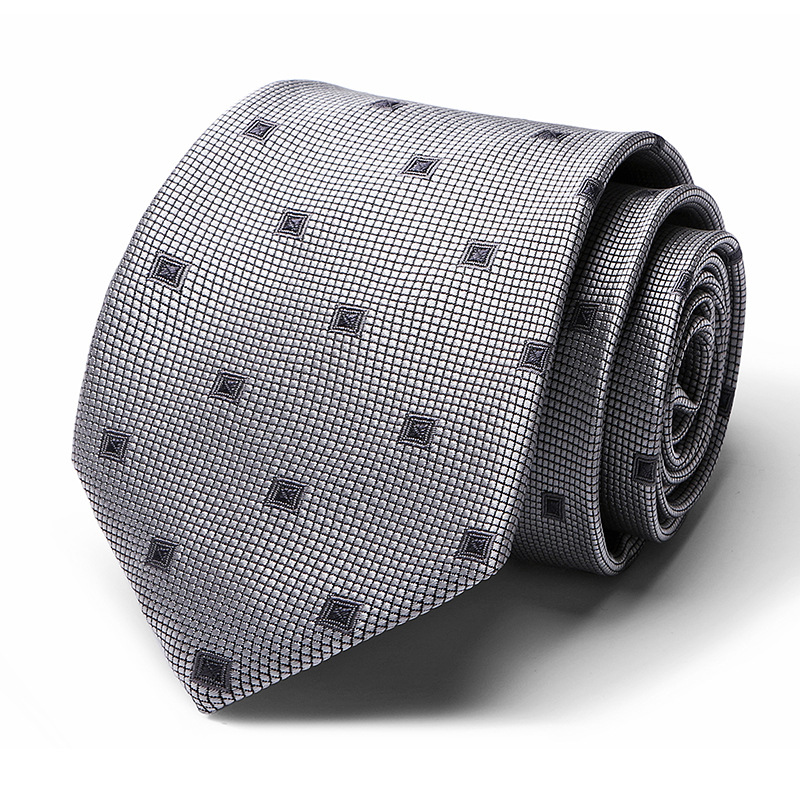 Picture of Tie spot tie polyester silk tie manufacturer 8cm business men's formal wear wedding studio tie