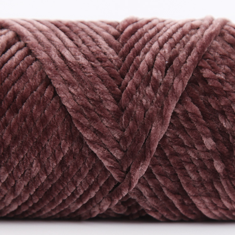 Picture of 3 Strands of Chenille Velvet Yarn for Crocheting Shoes, Thick Yarn for Autumn and Winter DIY Handmade Knitting, Scarf Yarn, Pure Handmade Knitting