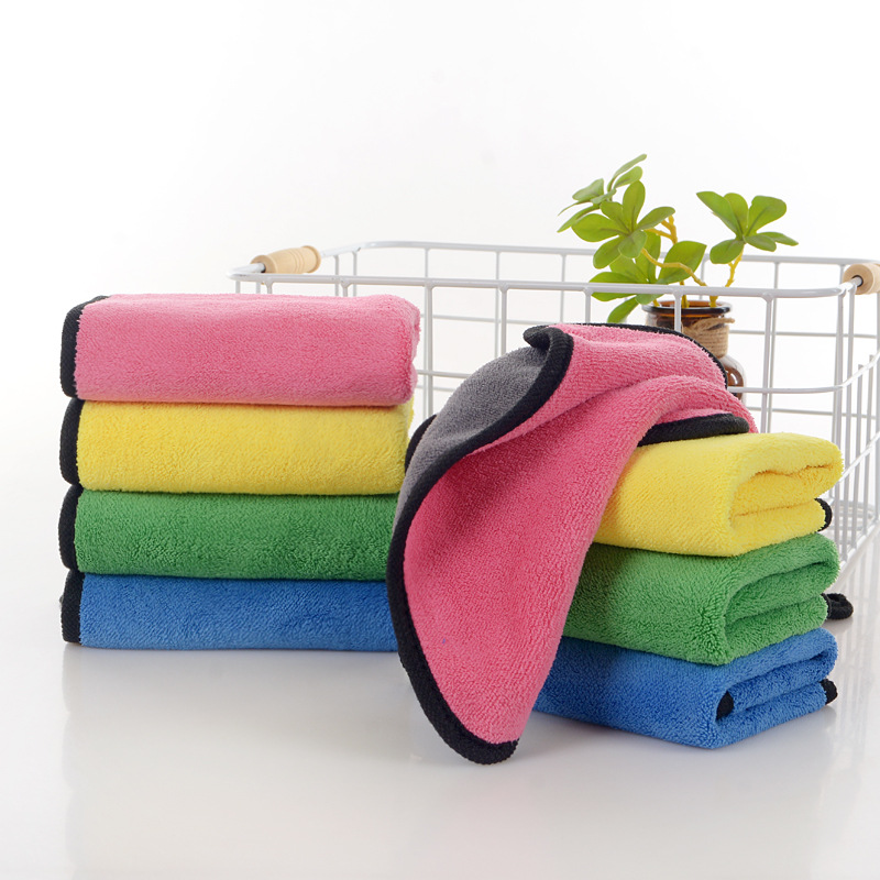 Picture of Car wash towel double-sided coral fleece thickened absorbent special car towel car cloth quick-drying towel can be ordered logo