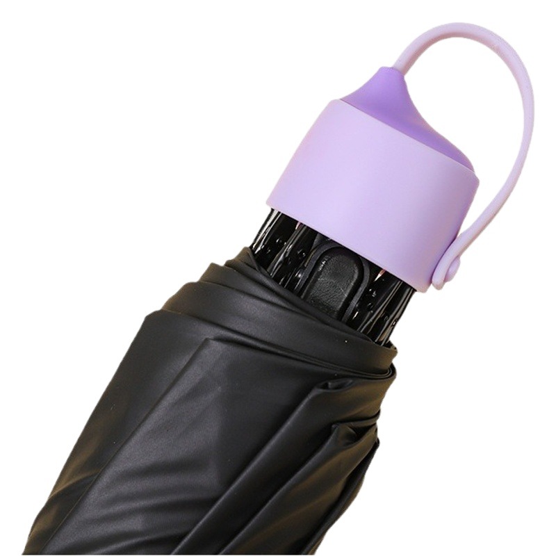 Cartoon Digital printing manual umbrella four fold flip black glue sun protection umbrella portable folding cute dual-use umbrella